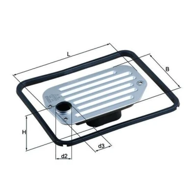 Imagem de MAHLE ORIGINAL HX 85D Conjunto do filtro hidráulico, caixa velocidades automática com junta AUDI: A8 D2