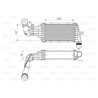 Imagem de VALEO 818660 Intercooler sem válvula de recirculação dos gases escape OPEL: Astra G Caravan, CC