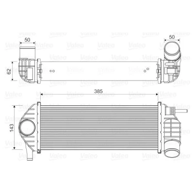 Imagem de VALEO 818584 Intercooler sem válvula de recirculação dos gases escape RENAULT: Kangoo II / Grand Kangoo, Express
