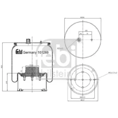 Imagem de FEBI BILSTEIN 101269 Fole, suspensão pneumática