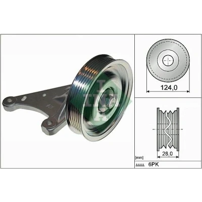 Imagem de INA 532 0773 10 Polia de Desvio CITROËN: C3 II, Berlingo II Van,
