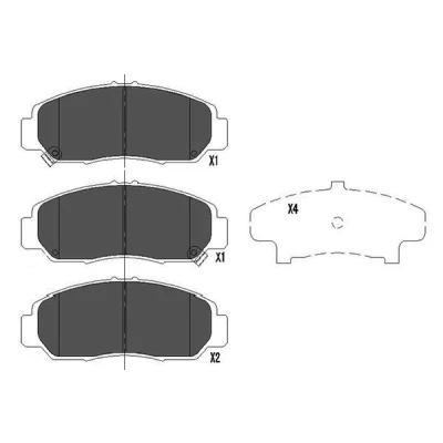 Imagem de KAVO PARTS KBP 2037 Jogo de pastilhas para travão disco com avisador sonoro desgaste HONDA: CIVIC 7 Hatchback, 8, Stream I