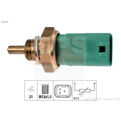 Imagem de EPS 1.830.354 Sensor da Temperatura do Líquido de Refrigeração Made in Italy OE Equivalent RENAULT: TWINGO 2