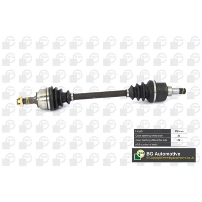 Imagem de BGA DS6724LA Veio de transmissão Eixo dianteiro, lado esquerdo 630mm PEUGEOT: 307 Hatchback, SW, Carrinha, CITROËN: C4 I Hatchback