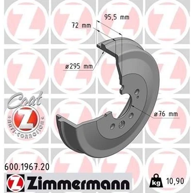 Imagem de ZIMMERMANN COAT Z 600.1967.20 Tambor de Travão 335