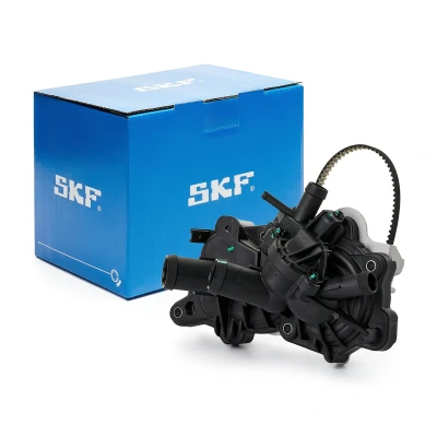 Imagem de SKF VKPA 81341 bomba de água 28 com juntas correia, Termóstato montado na Plástico caixa VOLKSWAGEN: Golf 7, Scirocco III