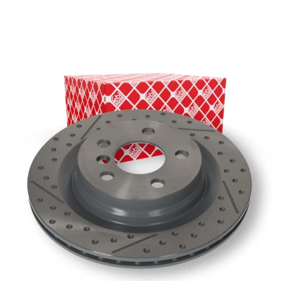 Imagem de FEBI BILSTEIN 181539 Disco de travão Eixo traseiro 300 20 5 112 interior ventilado, ranhurado/perfurado revestido alto carbono