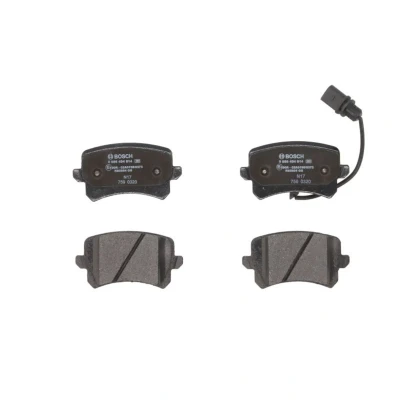 Imagem de BOSCH 0 986 494 814 Jogo de pastilhas para travão disco Baixo teor metálico com sensor desgaste integrado chapa anti ruído AUDI: Q3