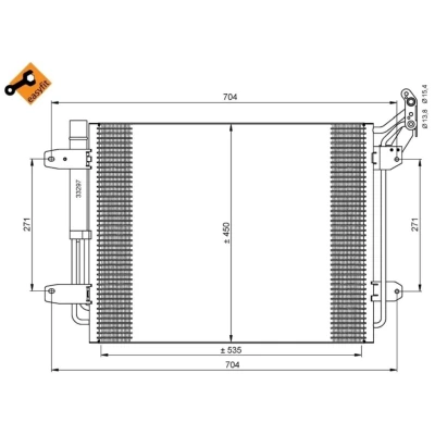 Imagem de NRF EASY FIT 35848 Condensador com secador, retentor 15,4 13,8 Alumínio 535