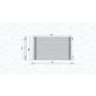 Imagem de MAGNETI MARELLI 350203779000 Condensador com secador 653x393,4x12 393,4 653 12 OPEL: Insignia A Sports Tourer, Hatchback, Sedan