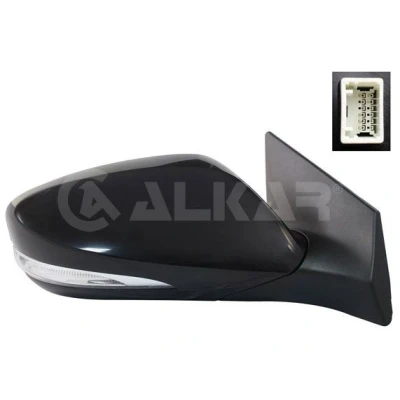 Imagem de Espelho retrovisor Alkar 6126615 à direita com subcapa elétrico aquecível, convexo para veículo volante esquerda