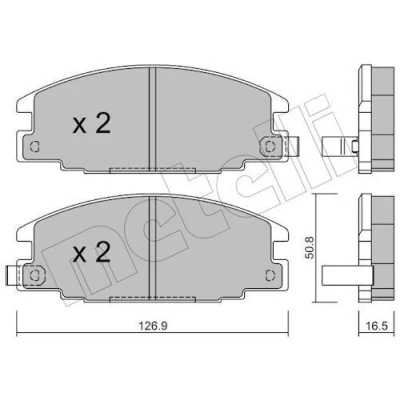 Imagem de METELLI 22 0244 0 Jogo de pastilhas para travão disco com avisador sonoro desgaste OPEL: Campo, Frontera A SUV, Sport SUV Cabrio