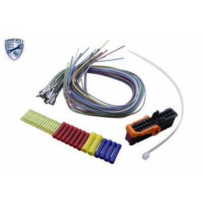 Imagem de VEMO V10 83 0083 Kit de reparação, cablagem à frente, Porta do veículo com ligador cravado adaptador específico EXPERT KITS +