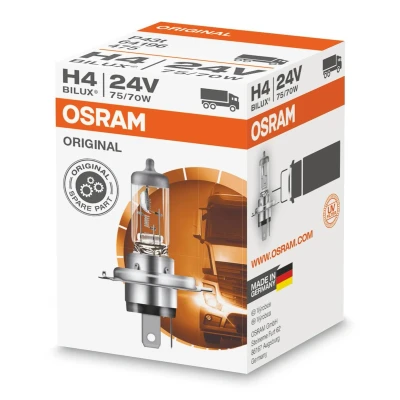 Imagem de OSRAM 64196 Lâmpada, farol de longo alcance H4 24V 75/70W 3200K Halogéneo