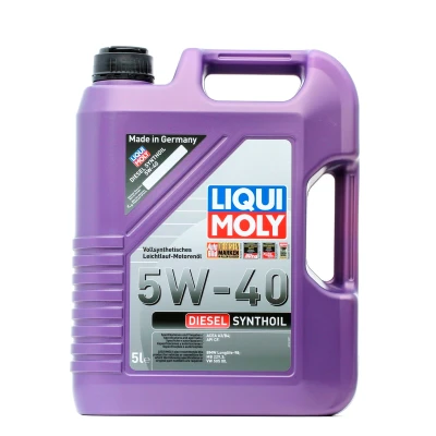 Imagem de Liqui Moly Diesel Synthoil 5W 40 5l Óleo do motor 1341 MERCEDES BENZ: Classe C Sedan, A, T modell, VOLKSWAGEN: Bora Sedan
