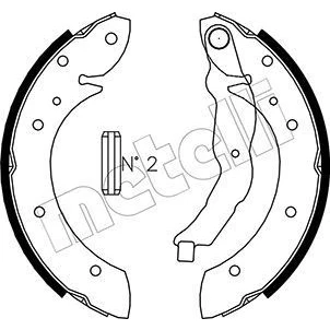 Imagem de METELLI 53 0015 Maxilas de Travão 228,6mm 42mm com acessórios BMW: 3 Sedan, Touring, Compact