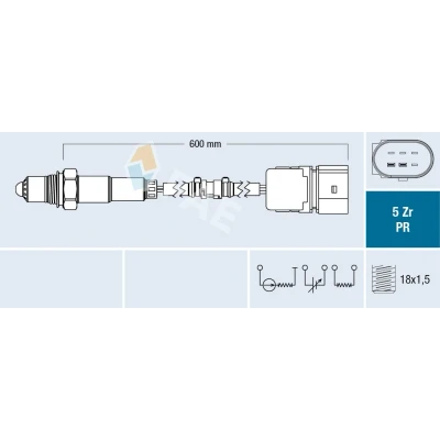 Imagem de FAE 75042 Sonda Lambda de banda larga preto VOLKSWAGEN: Polo IV Hatchback, Lupo / 3L, SEAT: Ibiza 3, Arosa, SKODA: Fabia I Hatchback
