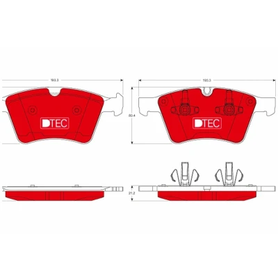 Imagem de TRW DTEC COTEC GDB1797DTE Jogo de pastilhas para travão disco preparado indicador aviso desgaste MERCEDES BENZ: Classe R, GL, ML