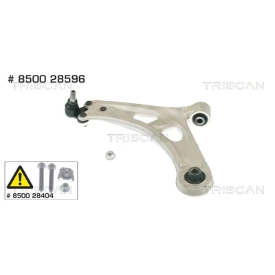 Imagem de TRISCAN 8500 28596 Braço de suspensão com articulação suspensão/guia, apoio borracha transversal Alumínio 16,5, 22