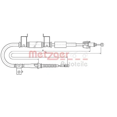 Imagem de METZGER 17.6053 Cabo de Freio Mão traseira direita 1675/1478 COFLE KIA: Pro cee‘d I Hatchback
