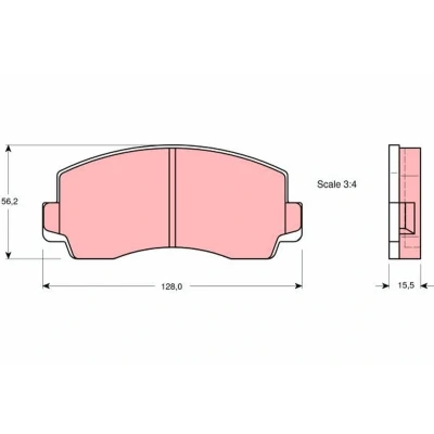 Imagem de TRW GDB180 Jogo de pastilhas para travão disco não preparado indicador aviso desgaste MITSUBISHI: PAJERO 1, 1 Canvas Top
