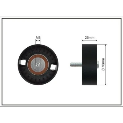 Imagem de Polia de desvio/de guia, correia trapezoidal estriada CAFFARO 01 SC