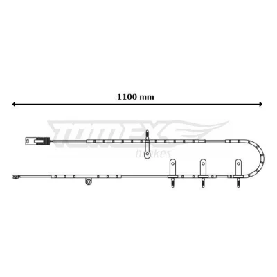 Imagem de TOMEX brakes TX 30 71 Sensor de Desgaste Pastilha Freio Eixo traseiro MINI: Hatchback, Cabrio