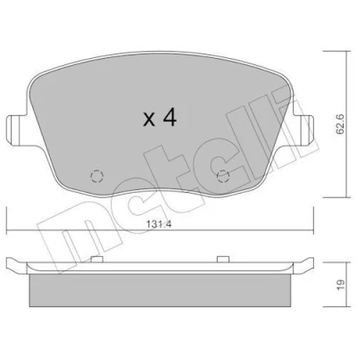 Imagem de METELLI 22 0547 0 Jogo de pastilhas para travão disco excl. contacto aviso desgaste SEAT: Ibiza 3, Córdoba II Sedan