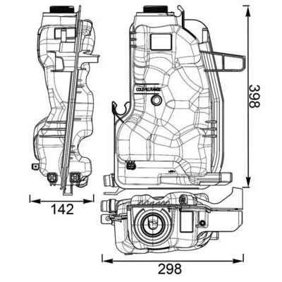 Imagem de MAHLE ORIGINAL CRT 76 000S Depósito de Compensação Refrigerante sem sensor LAND ROVER: Range Rover 3
