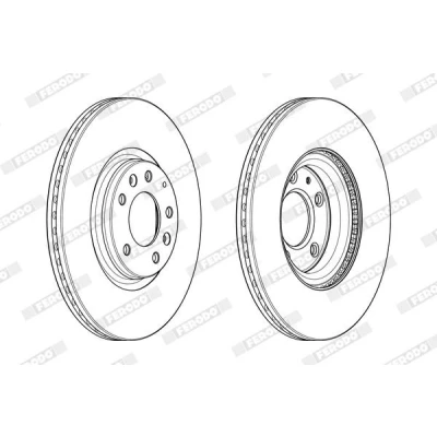 Imagem de FERODO PREMIER DDF1880C Disco de travão 320 25 5 114,3 ventilado revestido sem acessórios FIAT: Ducato III Van