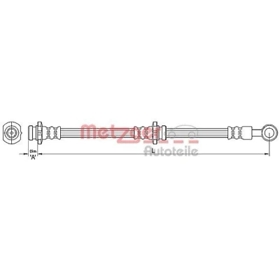Imagem de METZGER 4110389 Mangueira de Travão 556 NISSAN: Almera II Hatchback
