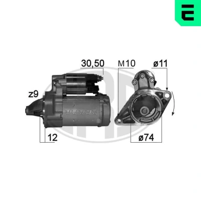 Imagem de ERA 220776A Motor de arranque 12 1,3 9 30 50 74 TOYOTA: Yaris II Hatchback, I Hatchback