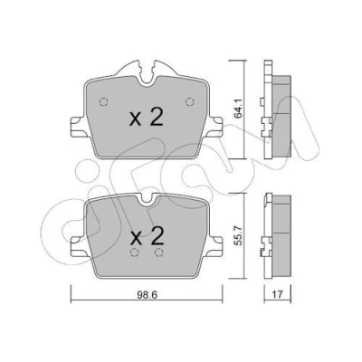 Imagem de CIFAM 822 1265 0 Jogo de pastilhas para travão disco preparado indicador aviso desgaste BMW: 3 Touring, Sedan