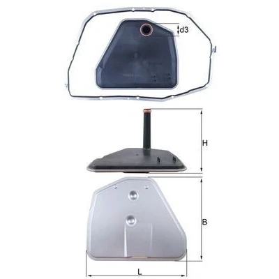Imagem de MAHLE ORIGINAL HX 164D1 Filtro de Transmissão com junta AUDI: A6 C6 Sedan, Avant