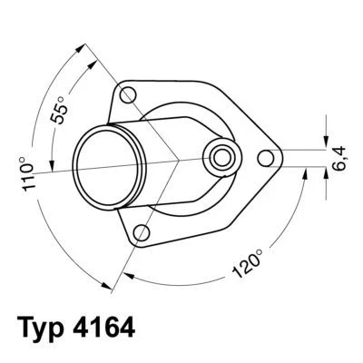 Imagem de WAHLER 4164.92D Termóstato, líquido de refrigeração 92 com junta caixa OPEL: Astra F Caravan, CC, Sedan