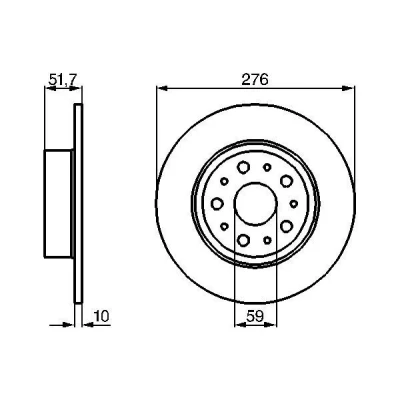 Imagem de BOSCH Disco de travão ALFA ROMEO: 166 276mm 10mm 5 108mm cheio oleado 0 986 478 463 60814646,82488240,CD1123,71739570 Discos