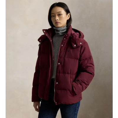 Imagem de Polo Ralph Lauren Midweight DOWN Puffer Jacket Casaco de penas, Mulheres, Tamanho: Small, Classic wine