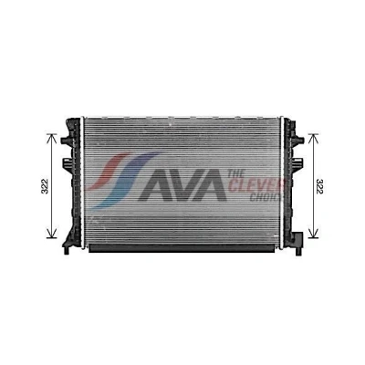 Imagem de PRASCO VNA2383 Radiador, arrefecimento do motor 620 398, 407 16 com acoplamentos rápidos Aletas de refrigeração soldadas VOLKSWAGEN: Golf 7