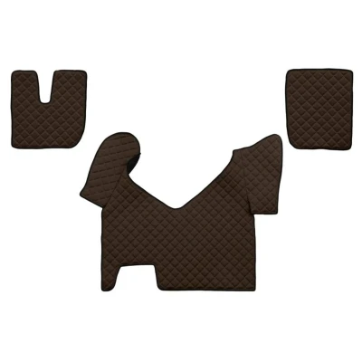 Imagem de F CORE FL27 BROWN Conjunto de tapete chão Couro artificial à frente 3 castanho