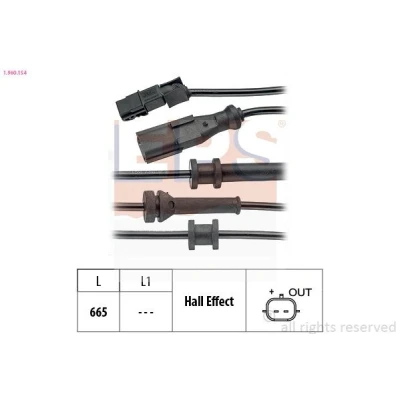 Imagem de EPS 1.960.154 Sensor de ABS Made in Italy OE Equivalent 665mm RENAULT: LAGUNA 2