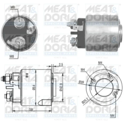 Imagem de Interruptor solenoide, motor de arranque MEAT &amp; DORIA 46160