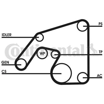 Imagem de CONTITECH CT1079K1 Jogo de correias dentadas 116 OPEL: Vectra C Caravan, Sedan, RENAULT: Vel Satis, ESPACE 4