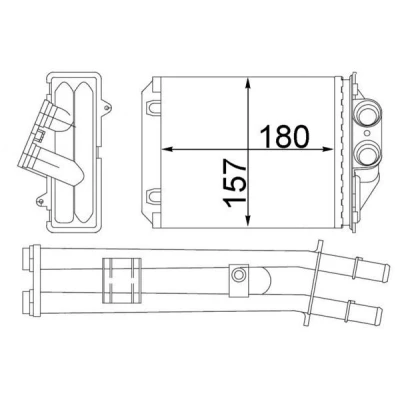 Imagem de MAHLE ORIGINAL AH 213 000S Radiador Quente FIAT: Panda II Hatchback