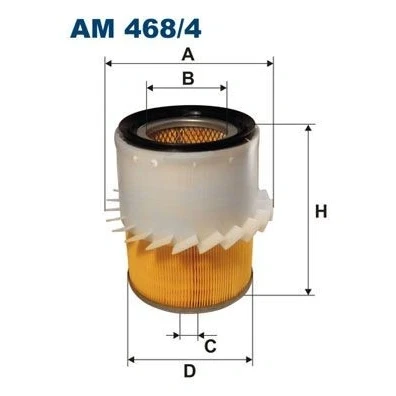 Imagem de FILTRON AM 468/4 Filtro de ar 197 158 Cartucho filtrante MITSUBISHI: PAJERO Sport 1 SUV, 2, L200 III Pick up