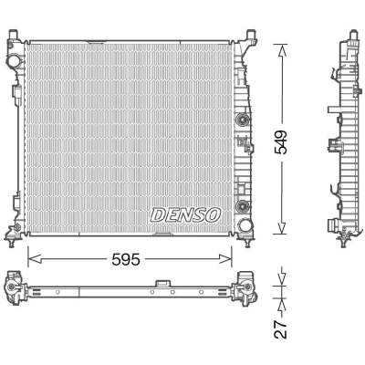 Imagem de DENSO DRM17055 Radiador, arrefecimento do motor 595 575 27
