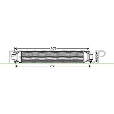 Imagem de PRASCO AA210N004 Intercooler FIAT: Grande Punto Hatchback, Doblo II Camião de plataforma/Chassis