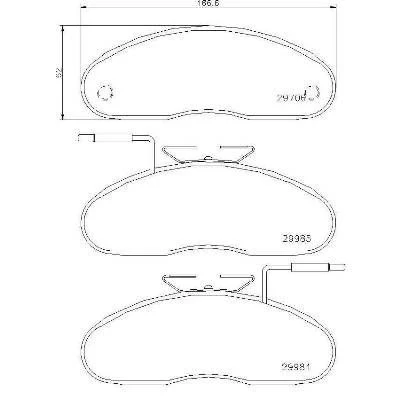 Imagem de BREMBO P 56 019 Jogo de pastilhas para travão disco incl. contacto aviso desgaste sem acessórios