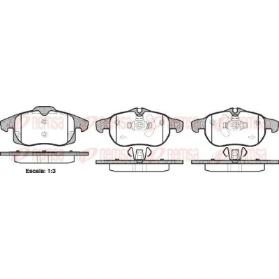 Imagem de REMSA 0888.40 Jogo de pastilhas para travão disco OPEL: Astra H Hatchback, GTC, Vectra C Sedan, SAAB: 9 3 Carrinha, Cabrio