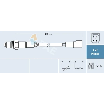 Imagem de FAE 77244 Sonda lambda FORD: FIESTA 4, 3, Puma