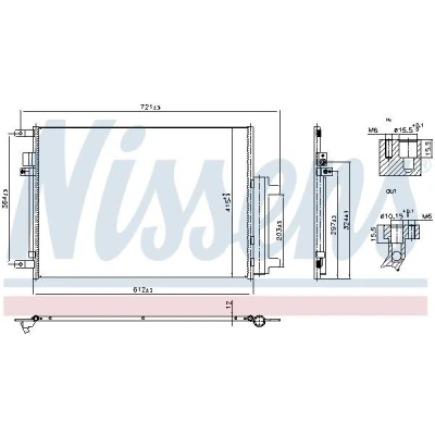Imagem de NISSENS 940955 Condensador com secador R134a, R1234yf